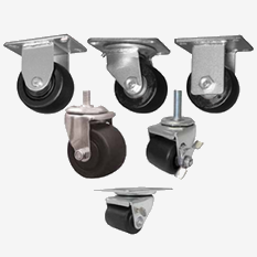 Low Profile Single and Dual Wheel Casters Low Profile Casters